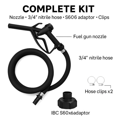 Fuel gun nozzle kit hose - kit,