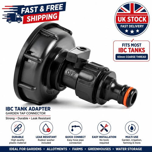 Ibc tank adaptor connector - connector, to