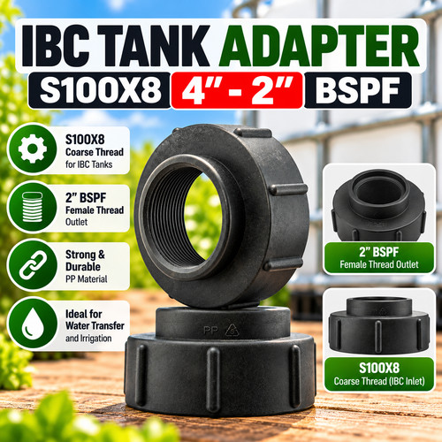 Ibc tank adapter s100x6 - 4",